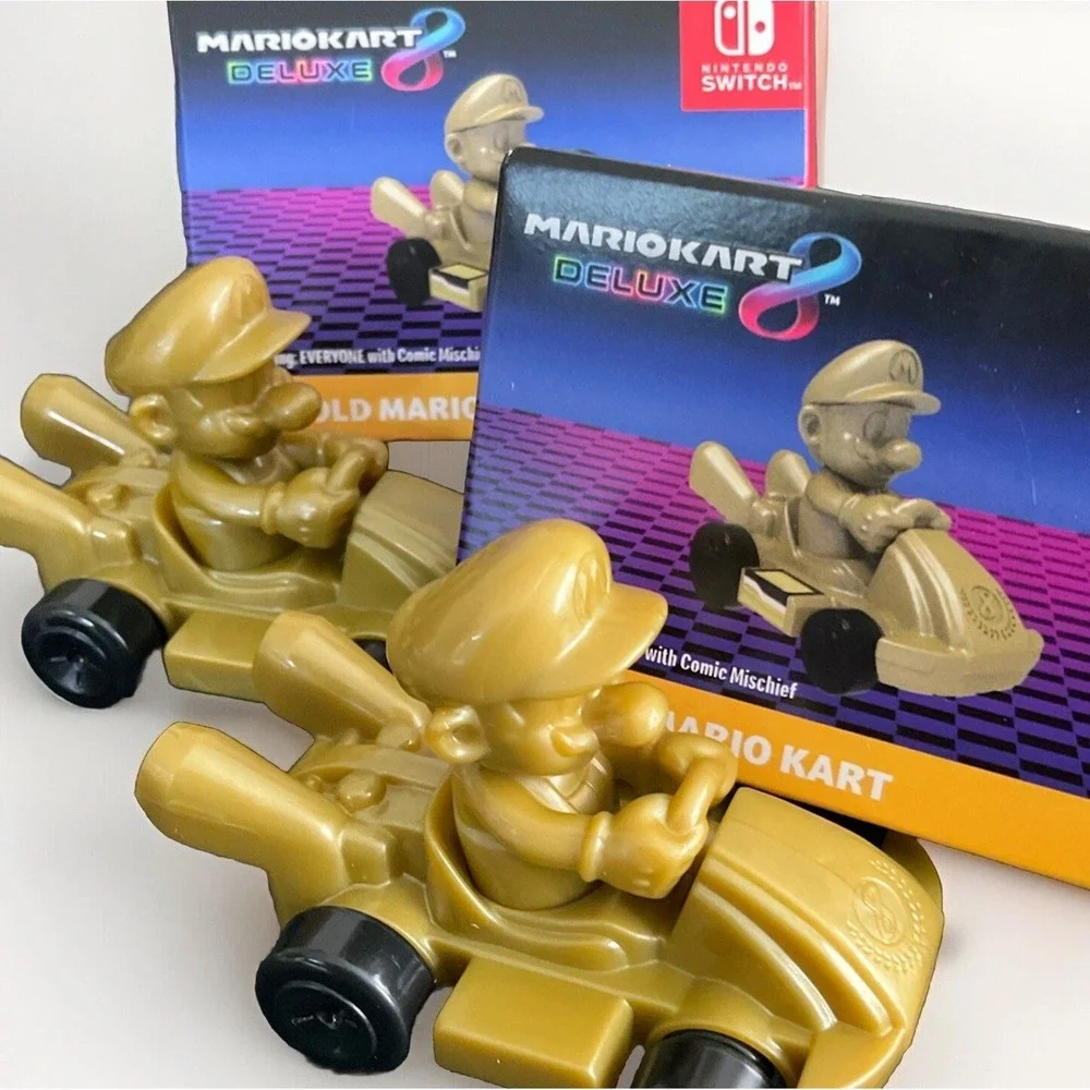 MarioKart 8 Gold Deluxe #6 Happy Meal McDonald's Supe Nintendo Car Toy Lot Of 2
